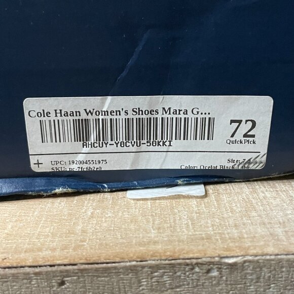 Cole Haan Mara Grand Chelsea Boots Ocelot Calf Hair Leopard Black Size 7 NEW - Picture 9 of 10